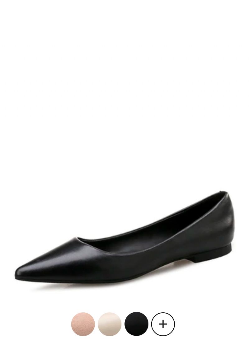 Prisila Dames Platte Zwarte Schoenen