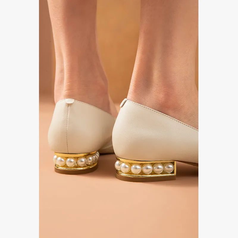 Prusia Platte Schoenen Voor Dames - Beige