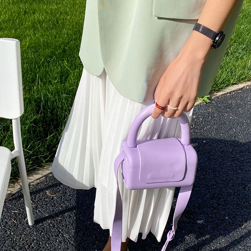 Puig Mini Leren Crossbody Handtas Voor Dames - Blauw
