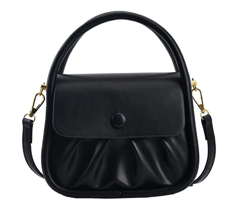 Punki Dames Mini Leren Schouder Handtas - Zwart