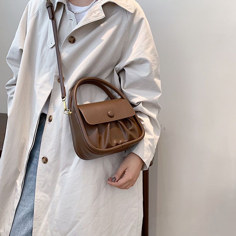 Punki Dames Mini Leren Schouder Handtas - Zwart