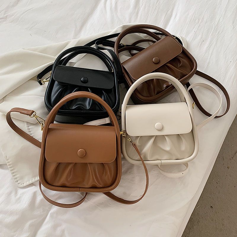 Punki Dames Mini Leren Schouder Handtas - Zwart