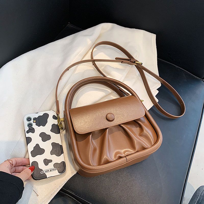 Punki Dames Mini Leren Schouder Handtas - Zwart