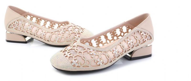 Putin Dames Modieuze Zomer Pumps Schoenen - Grijs