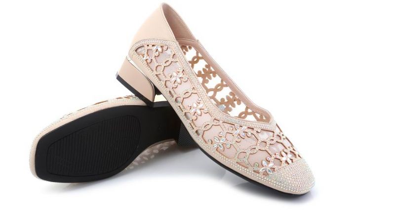 Putin Dames Modieuze Zomer Pumps Schoenen - Grijs