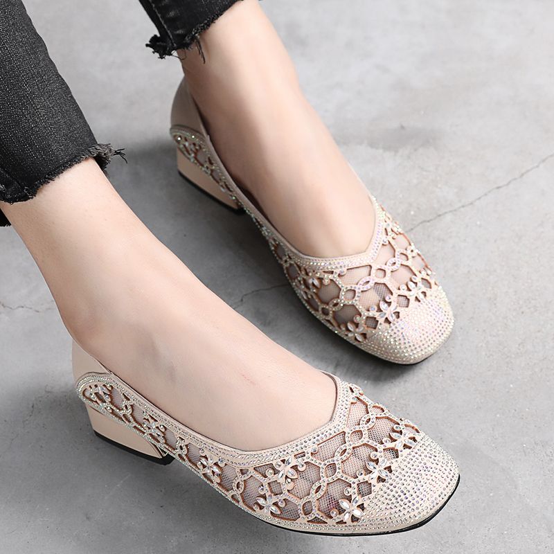 Putin Dames Modieuze Zomer Pumps Schoenen - Grijs