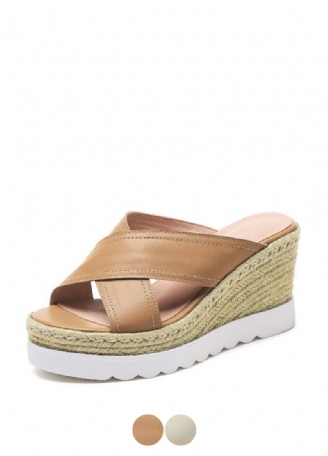 Rachel Dames Wedges Waterdichte Comfortabele Leren Sandaal