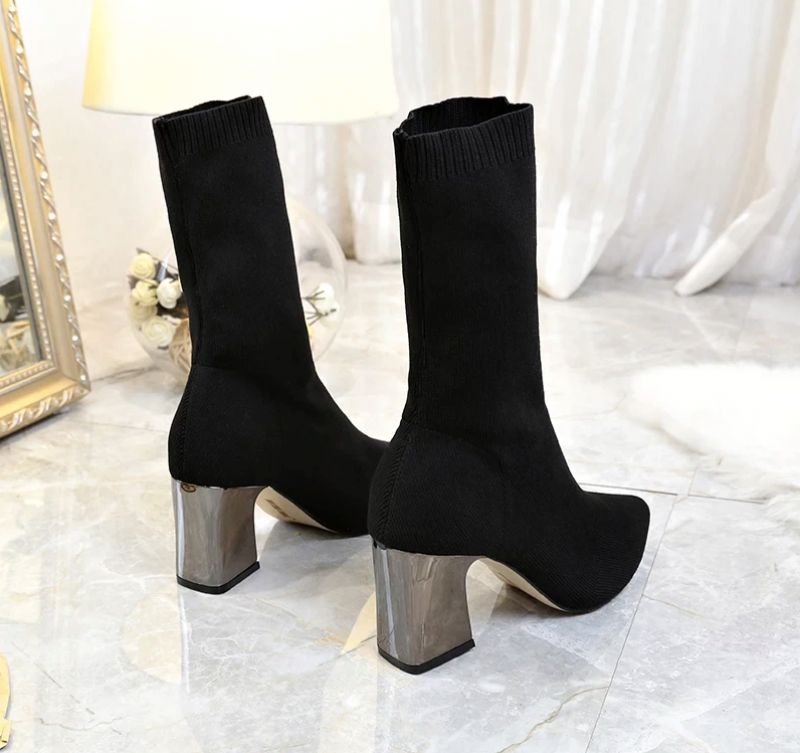 Rachell Dames Zwarte Dress Boots - Zwart
