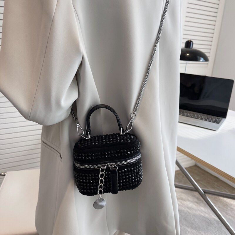 Raibel Dames Luxe Mini Crossbody Handtassen - Klein Zilver