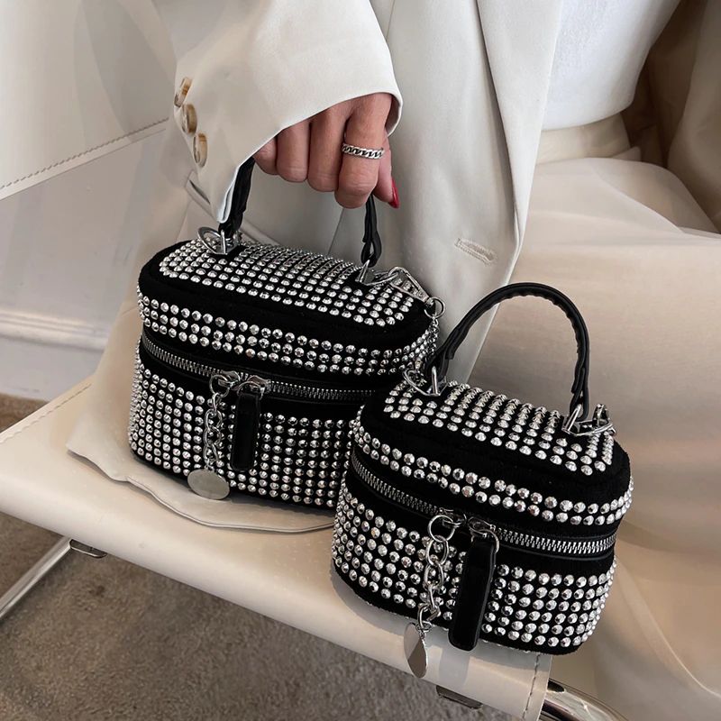 Raibel Dames Luxe Mini Crossbody Handtassen - Klein Zilver