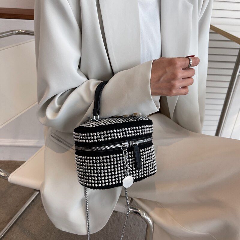Raibel Dames Luxe Mini Crossbody Handtassen - Klein Zilver