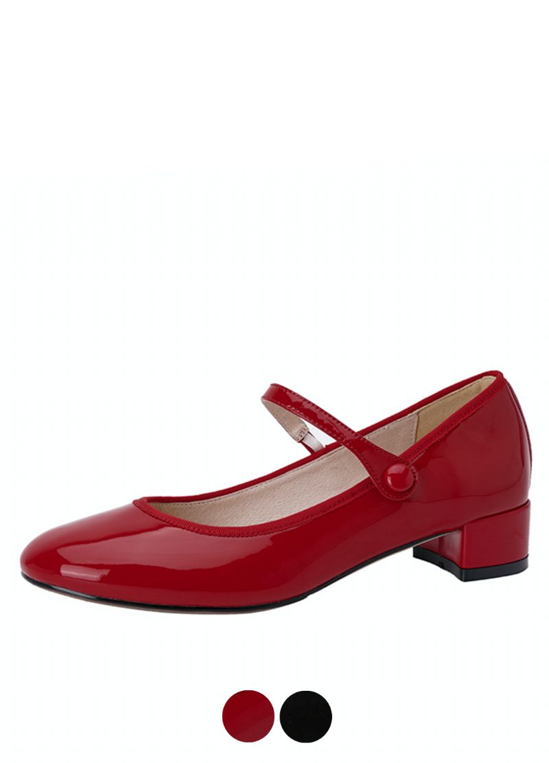 Raimel Dames Patent Leather Lage Hak Pumps