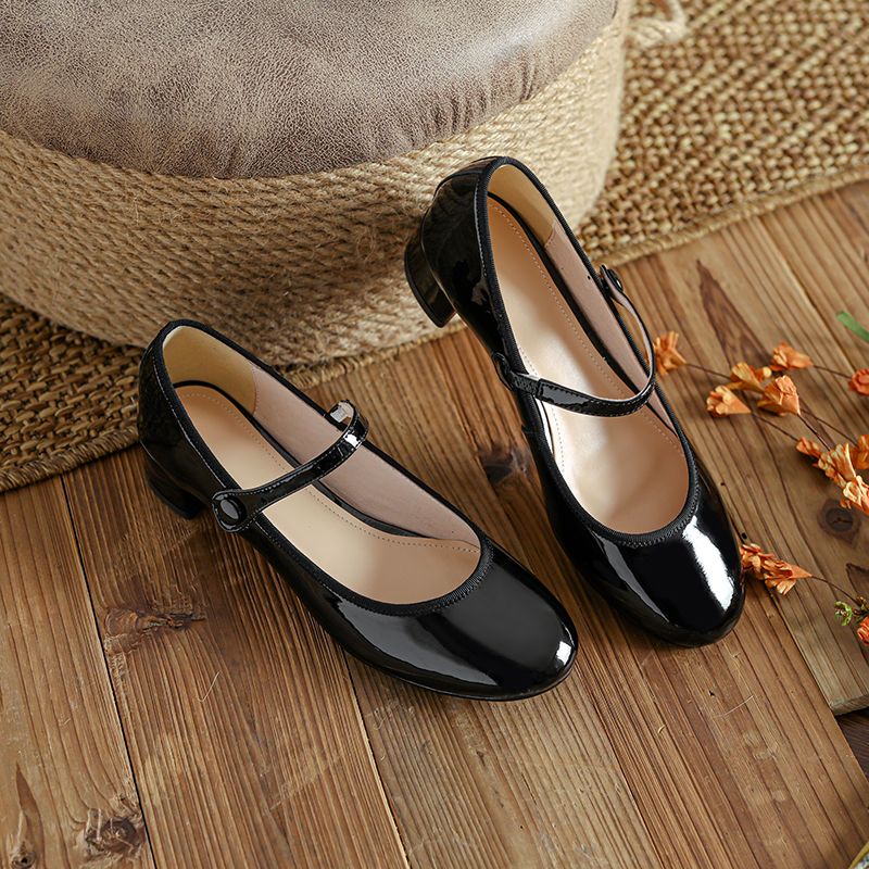Raimel Dames Patent Leather Lage Hak Pumps - Rood