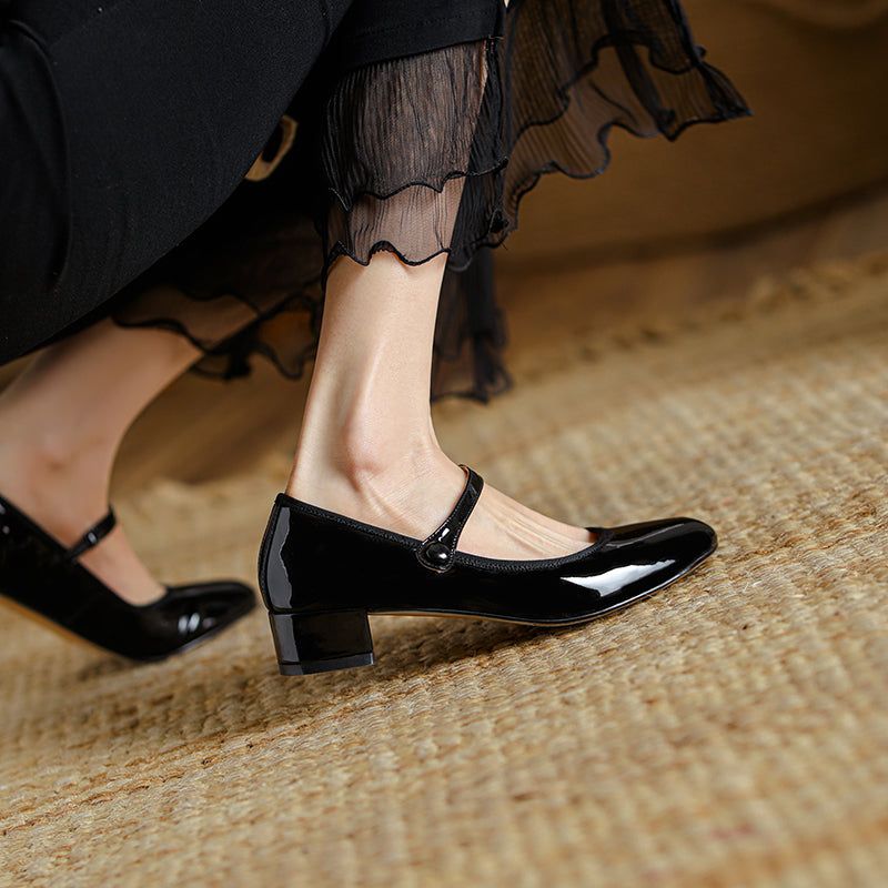 Raimel Dames Patent Leather Lage Hak Pumps - Rood