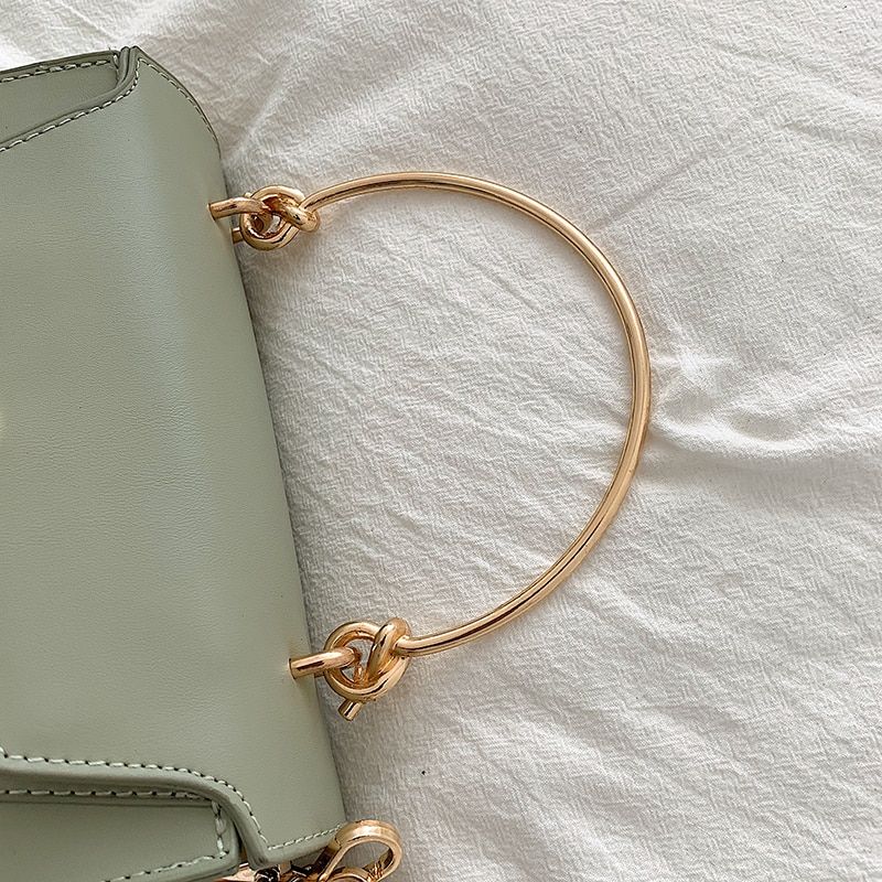 Rainbow Dames Handtas Leren Tassen Met Metalen Handvatten - Wit
