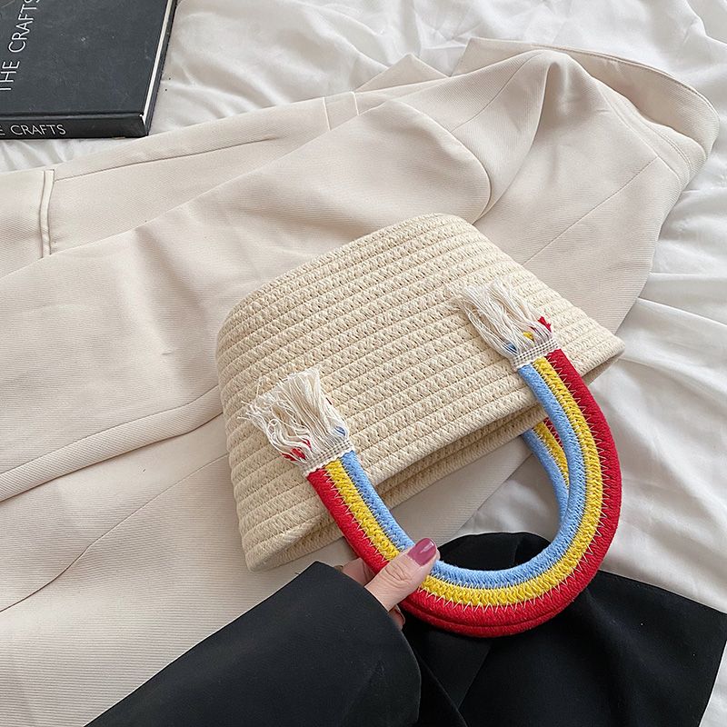 Rainbow Handtas Voor Dames Met Kleine Handgreep - Beige