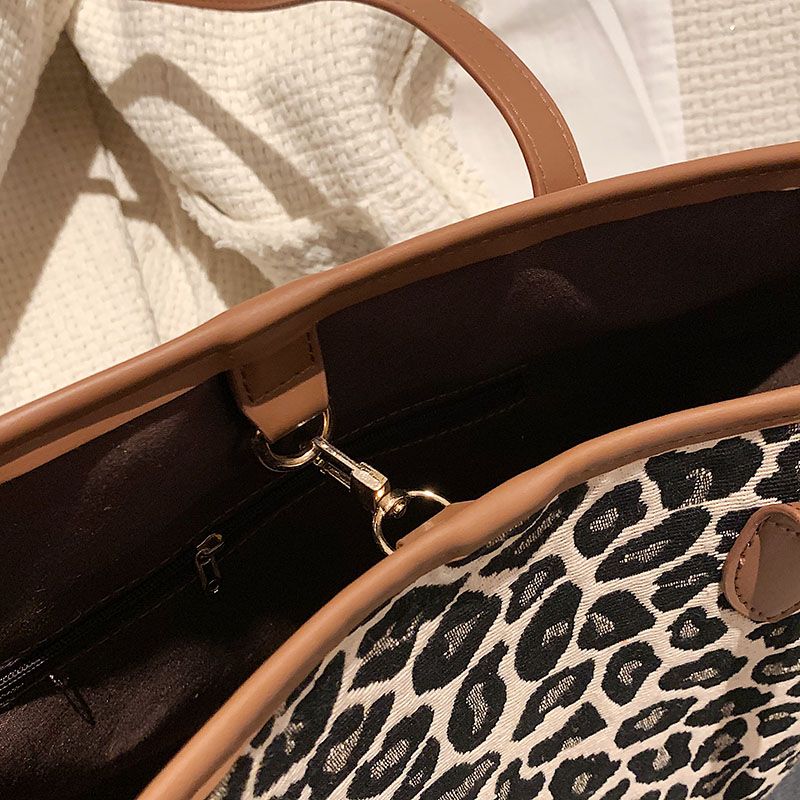 Rama Dames Leren Schouder Handtas - Luipaard