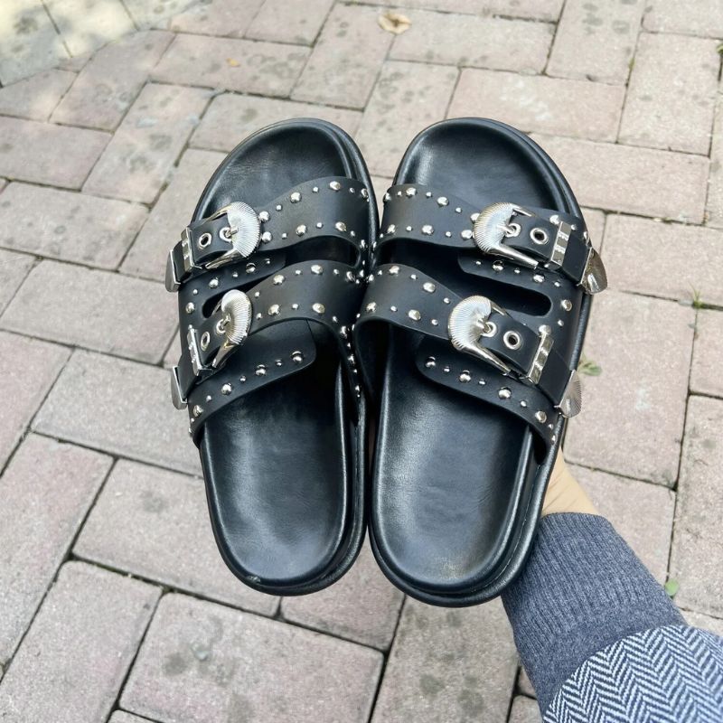 Ramel Damescasual Klinknagelpantoffels - Zwart