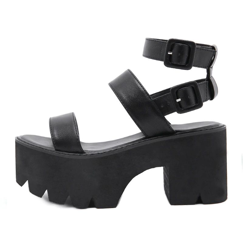 Ranata Dames Platform Sandaal - Zwart