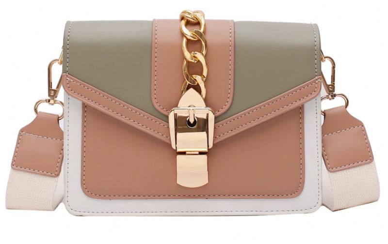 Randa Handtas Voor Dames Kleine Luxe Leren Crossbody Met Ketting - Groen