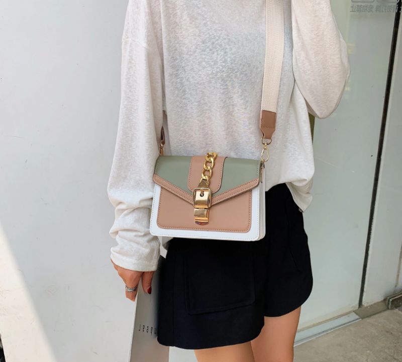 Randa Handtas Voor Dames Kleine Luxe Leren Crossbody Met Ketting - Groen