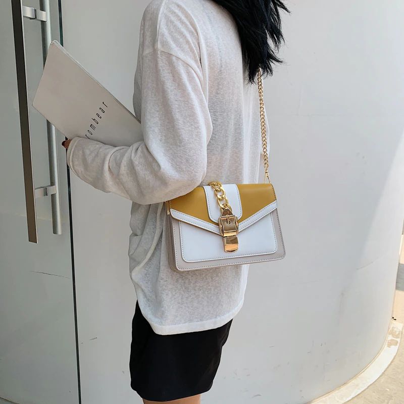 Randa Handtas Voor Dames Kleine Luxe Leren Crossbody Met Ketting - Groen