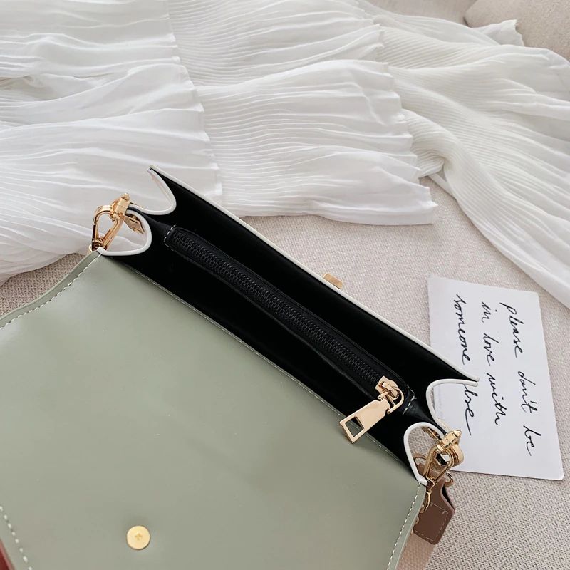 Randa Handtas Voor Dames Kleine Luxe Leren Crossbody Met Ketting - Groen