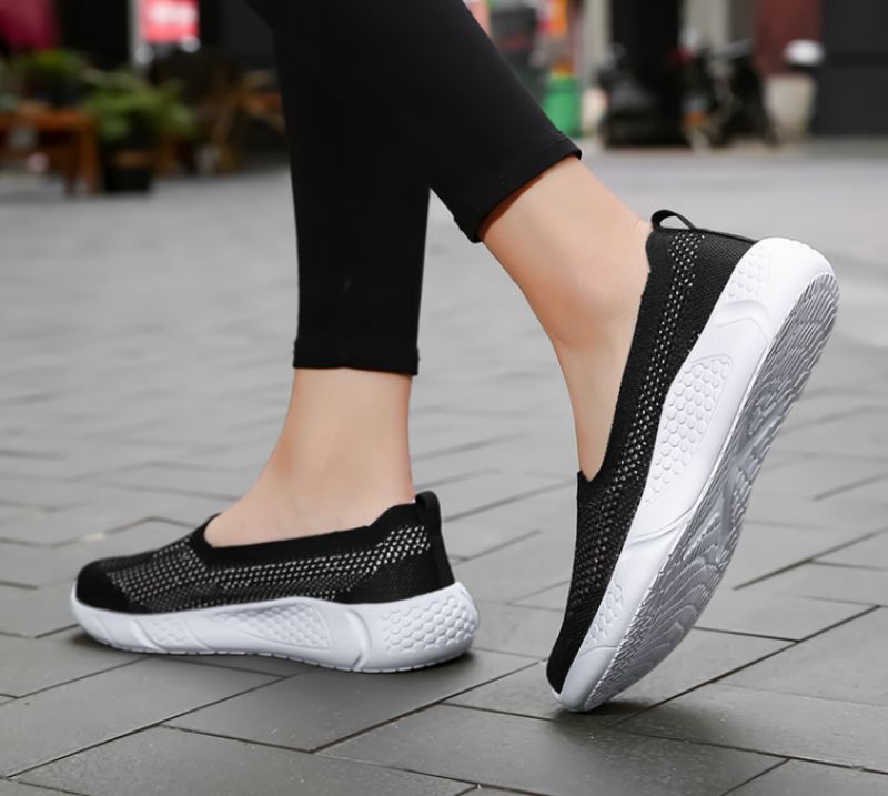 Rania Dames Slip-on Zwarte Schoenen - Zwart