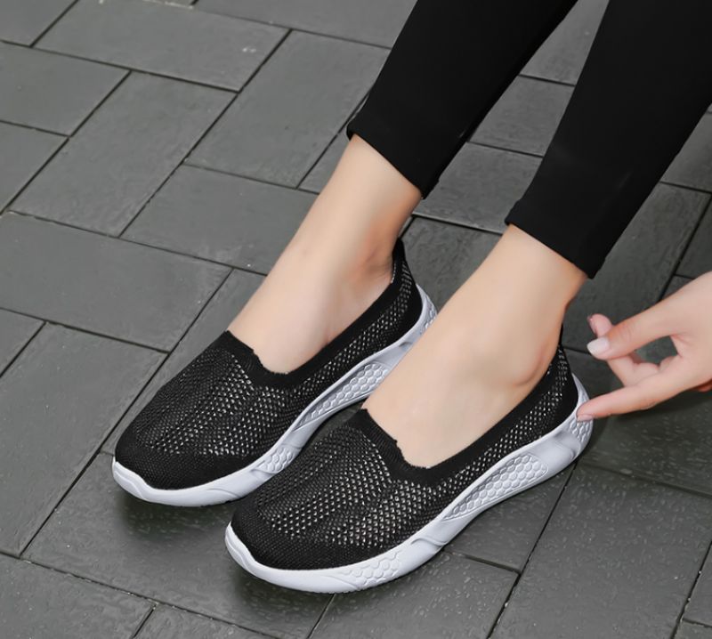Rania Dames Slip-on Zwarte Schoenen - Zwart