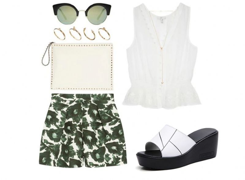 Rayuela Dames Wedges Platform Sandaal - Wit