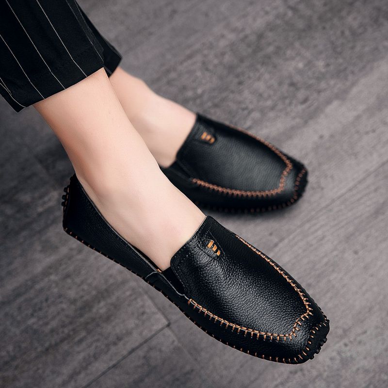 Recio Heren Loafers Casual Schoenen - Zwart