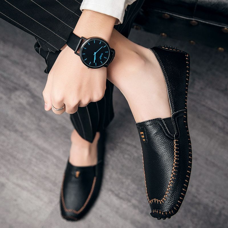 Recio Heren Loafers Casual Schoenen - Zwart