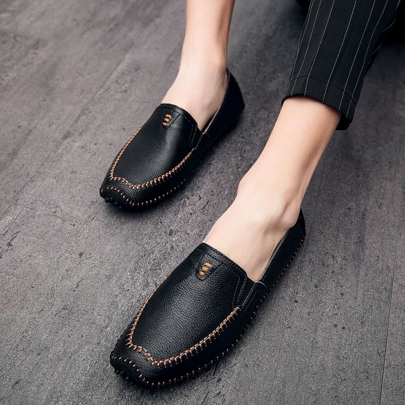 Recio Heren Loafers Casual Schoenen - Zwart