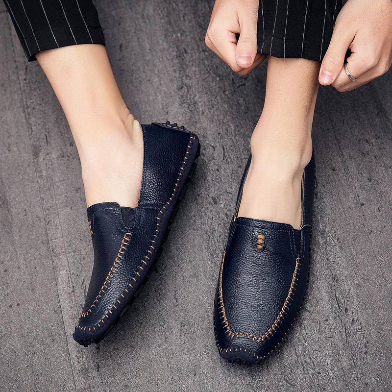 Recio Heren Loafers Casual Schoenen - Zwart