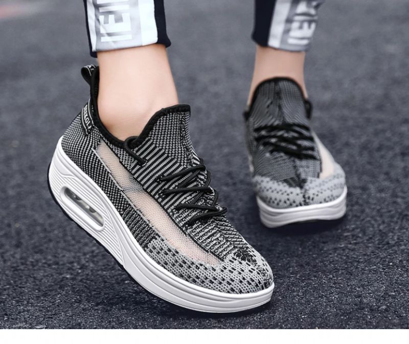 Regia Flat Sneakers Voor Dames Met Platform - Zwart