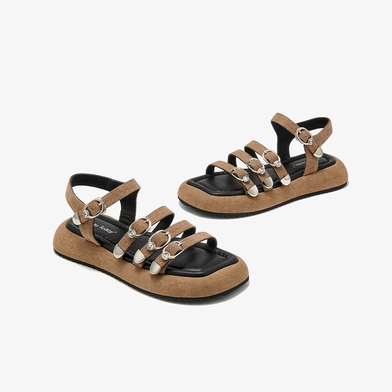 Regina Dames Leren Sandalen - Blauw