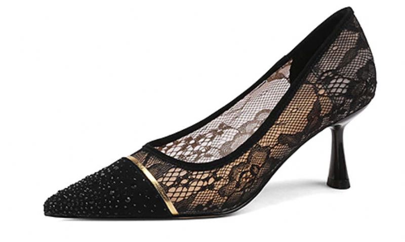 Reina Dames Bruiloft Hoge Hak Pumps Schoenen - Abrikoos