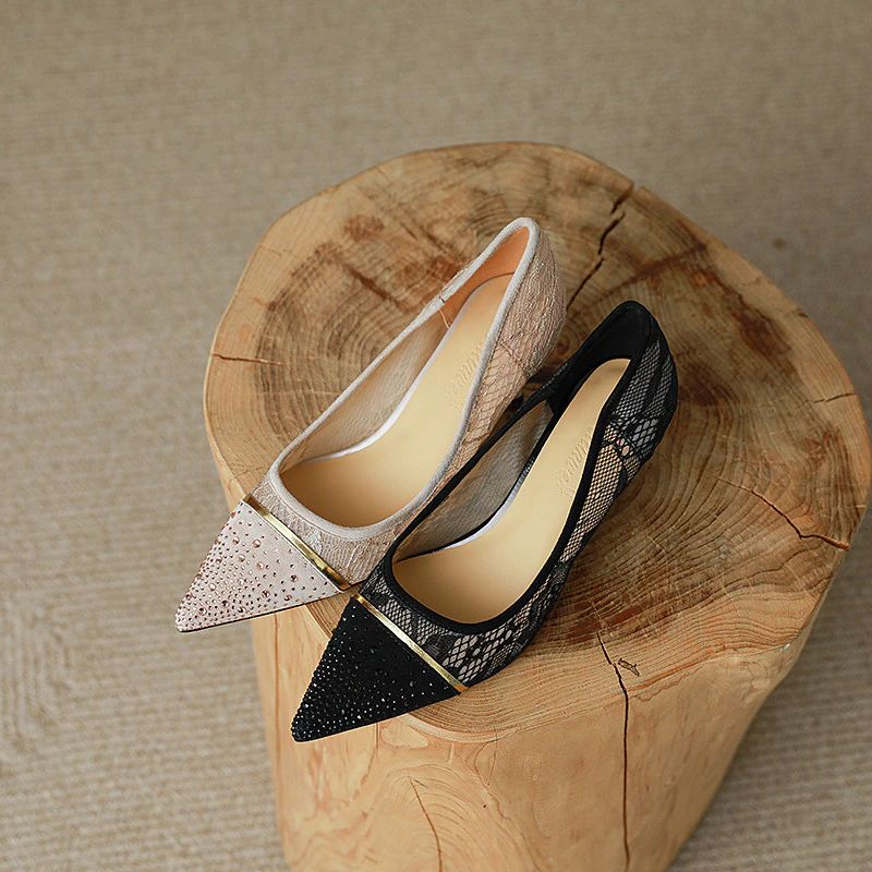 Reina Dames Bruiloft Hoge Hak Pumps Schoenen - Abrikoos