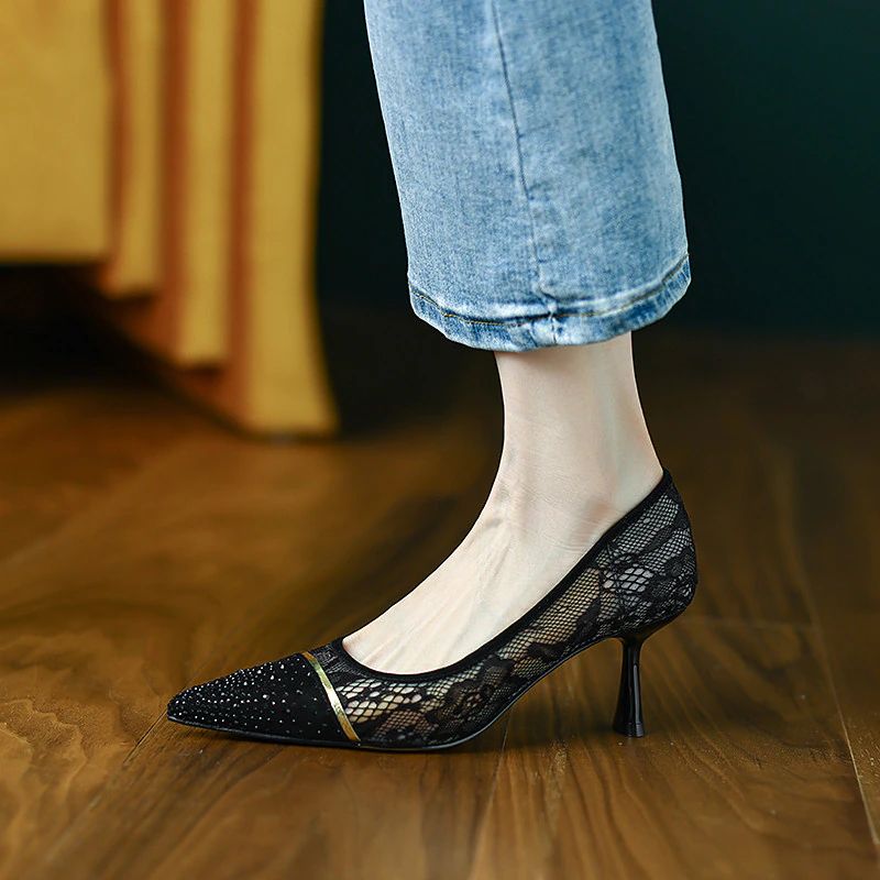 Reina Dames Bruiloft Hoge Hak Pumps Schoenen - Abrikoos