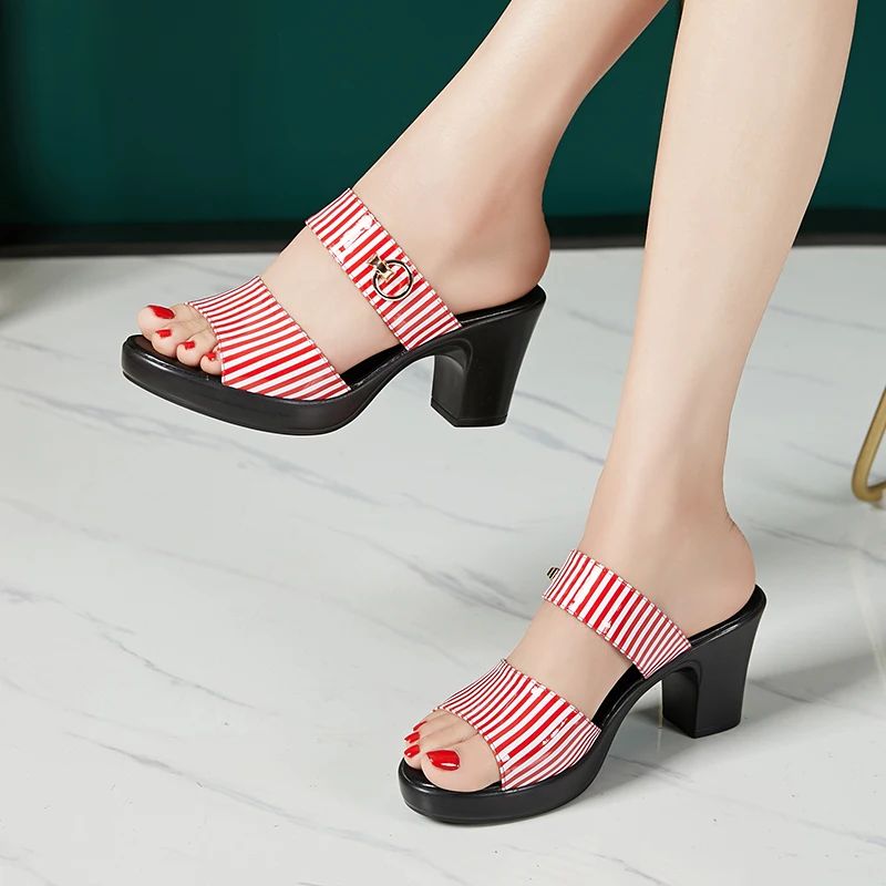 Reina Dames Hak Sandalen - Zwart