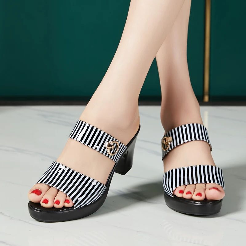 Reina Dames Hak Sandalen - Zwart