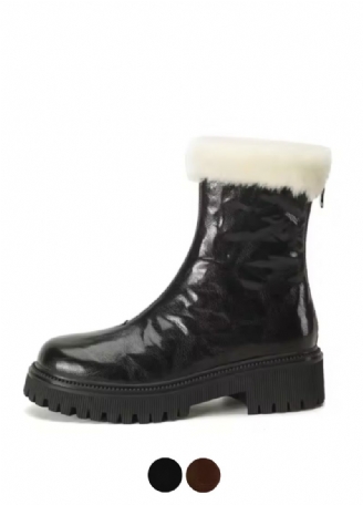 Reina Dames Platform Winter Enkellaarsjes