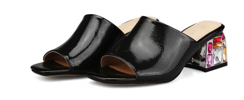 Renata Dames Casual Leren Sandaal - Zwart