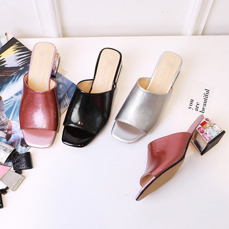 Renata Dames Casual Leren Sandaal - Zwart