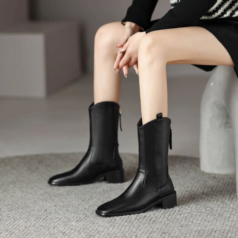 Renny Dames Mid Calf Laarzen - Zwart
