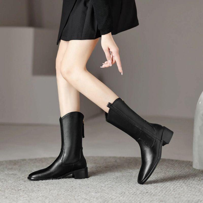 Renny Dames Mid Calf Laarzen - Zwart