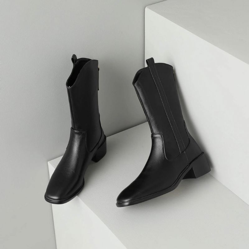 Renny Dames Mid Calf Laarzen - Zwart