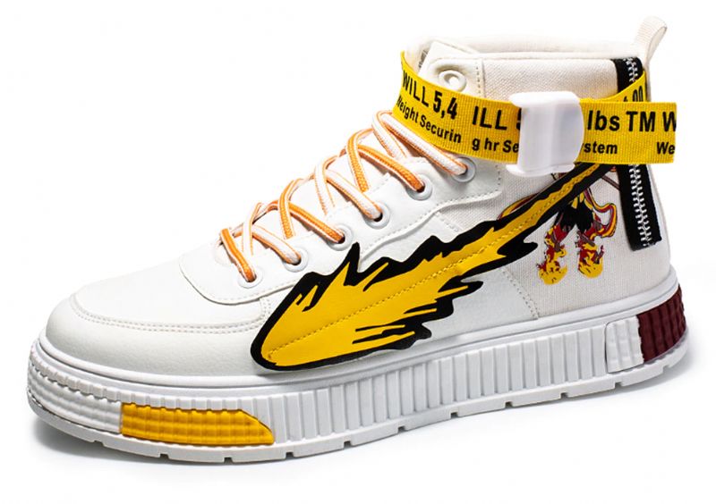 Rhinestone Heren Skateboardschoenen - Wit