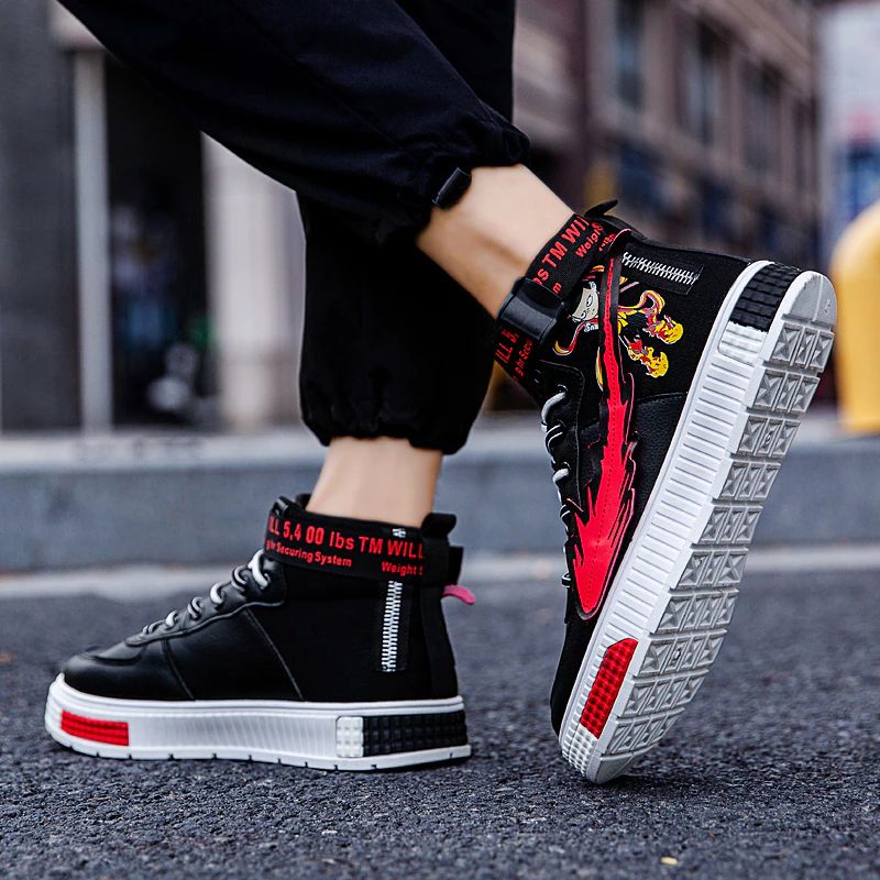Rhinestone Heren Skateboardschoenen - Wit