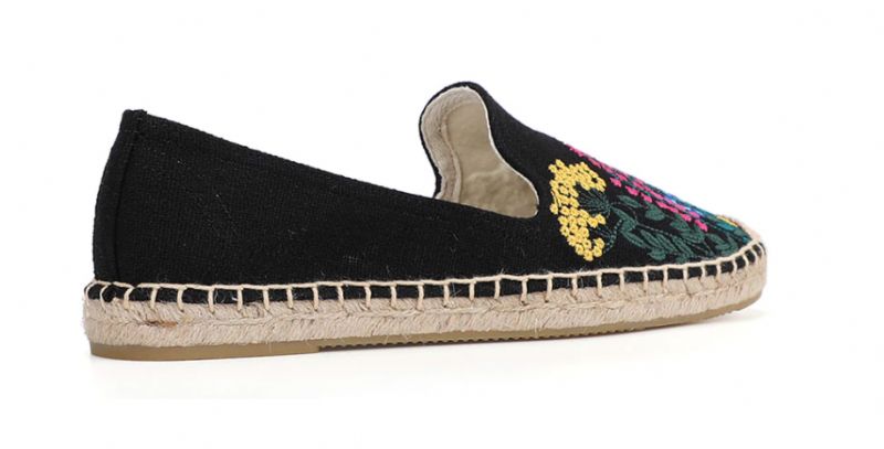Riani Dames Geborduurde Espadrilles - Khaki